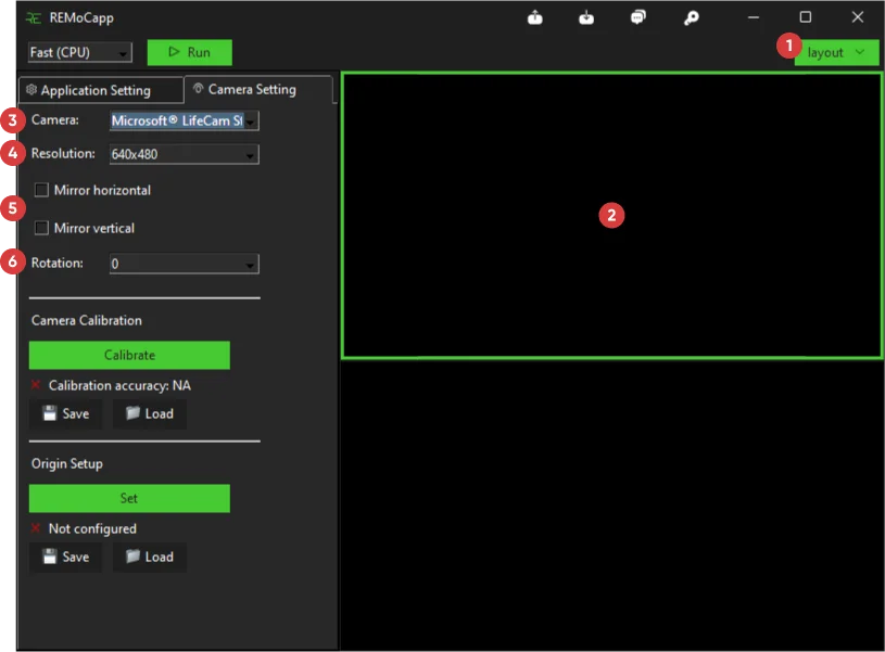 ReMoCapp | Camera basic settings