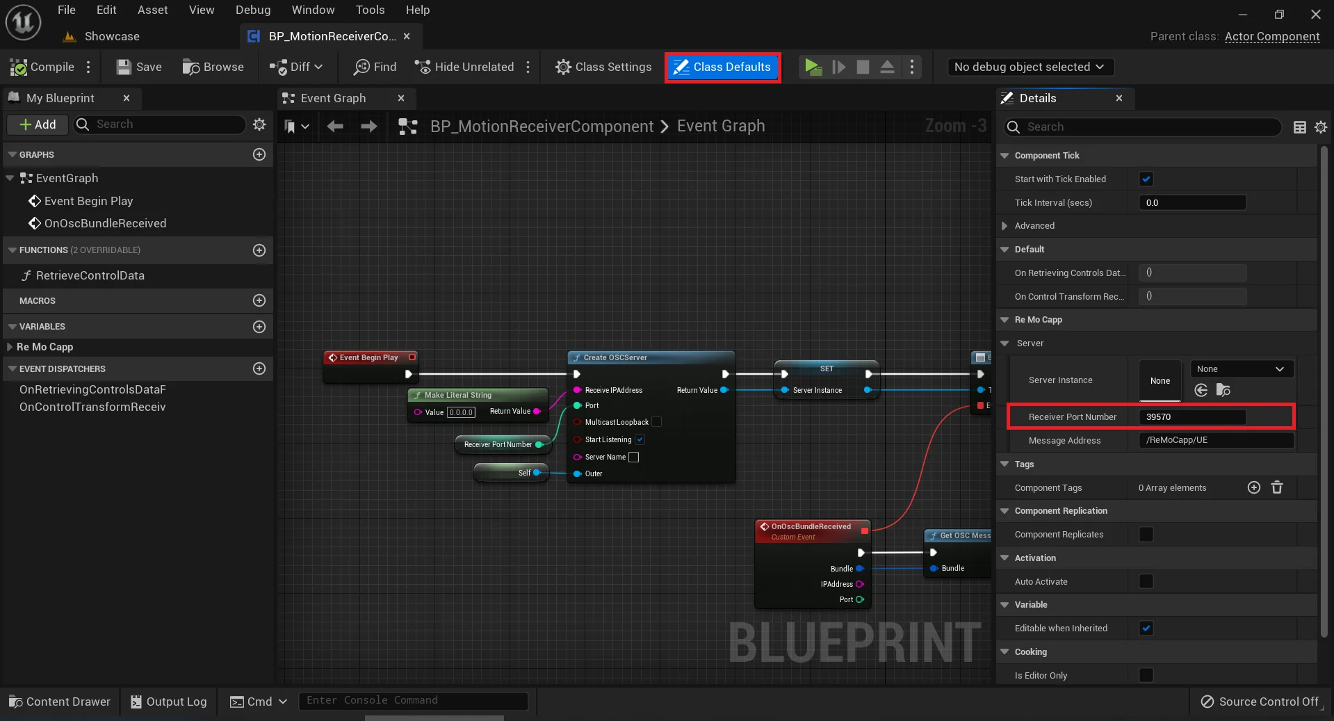 ReMoCappUEPlugin | MotionReceiverComponent